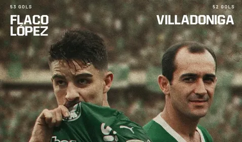 Flaco López se aproxima de recorde de gols no Palmeiras