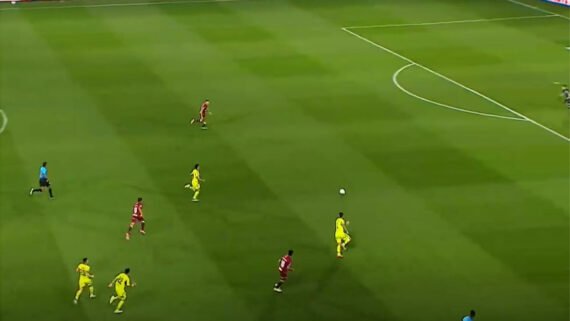 Lance do gol do Lanús contra a Universidad de Chile (foto: Reprodução/OneFootball)