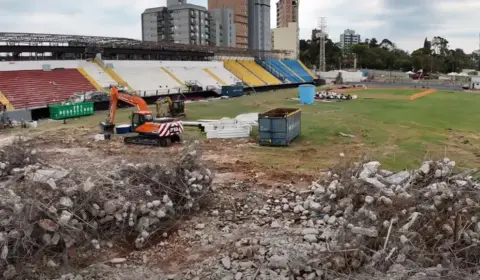 Red Bull Bragantino finaliza demolição do Nabi Abi Chedid para nova arena