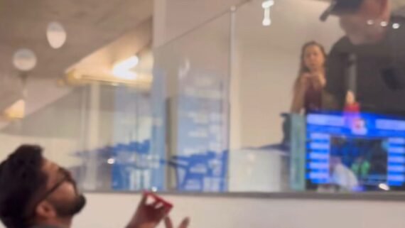 Torcedor fez pedido inusitado a Sampaoli, técnico do Atlético, durante jogo de futsal do Minas (foto: Reprodução/Instagram)