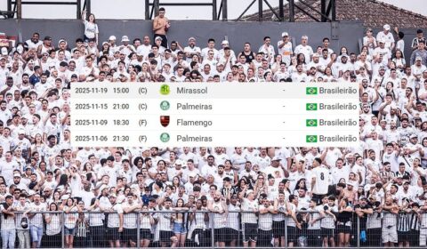 Complicou? Gigante que luta contra Z4 tem série contra Fla, Palmeiras e Mirassol