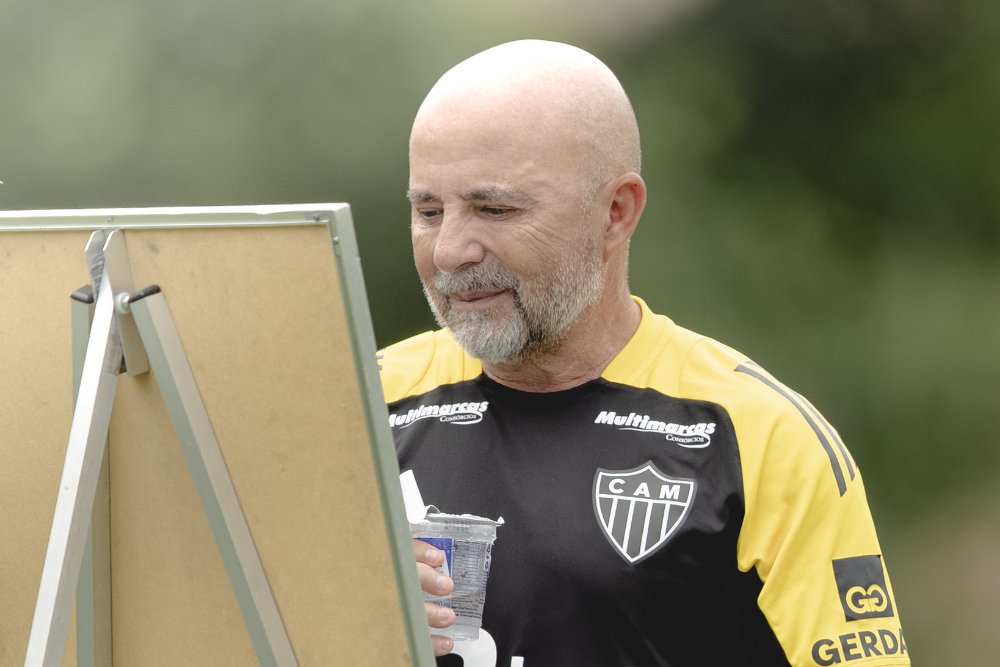 Jorge Sampaoli, técnico do Atlético (foto: Pedro Souza/Atlético)