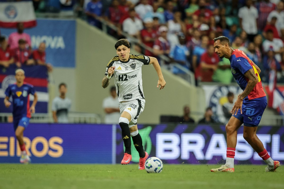 Isaac em campo pelo Atlético contra o Bahia, na Arena Fonte Nova, em Salvador - (foto: Pedro Souza/Atlético)