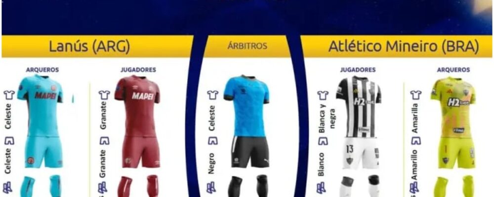 Os uniformes que Atlético e Lanús vão usar na final da Copa Sul-Americana