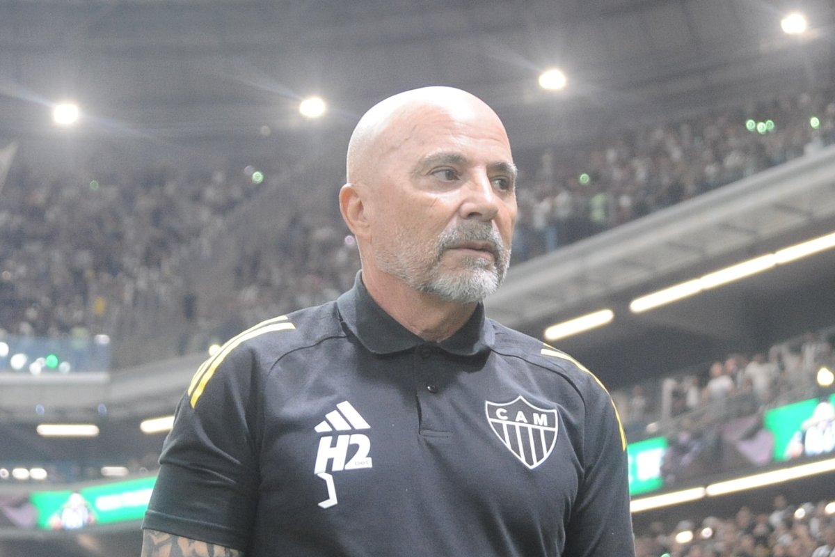 Sampaoli, técnico do Atlético (foto: Alexandre Guzanshe/EM/DA.Press)