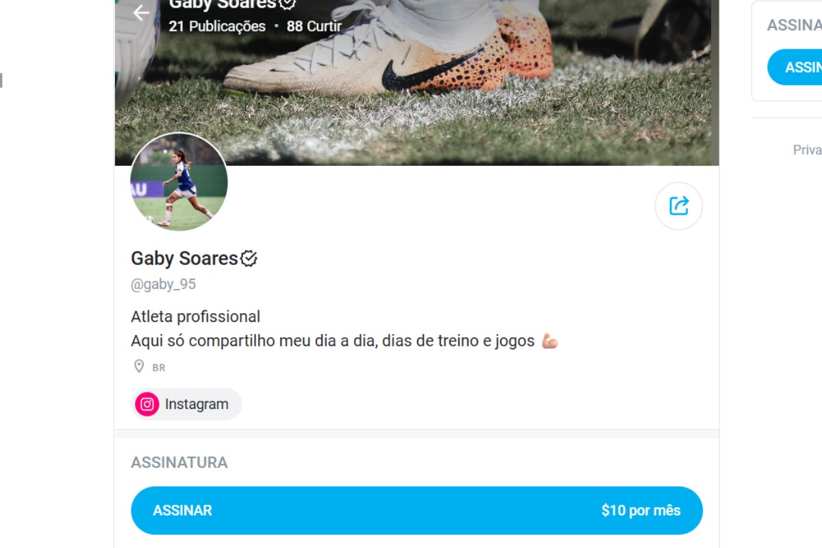 Perfil de Gaby Soares no Onlyfans - (foto: Reprodução)