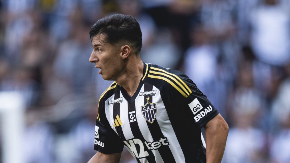 Alan Franco, volante do Atlético - (foto: Pedro Souza/Atlético) Alan Franco, volante do Atlético - (foto: Pedro Souza/Atlético)