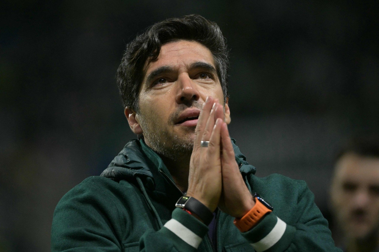 Abel Ferreira durante jogo do Palmeiras (foto: Nelson Almeida/AFP)