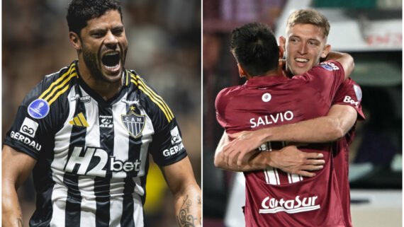 Atlético e Lanús se enfrentarão na final da Copa Sul-Americana (foto: Pedro Souza e Luis ROBAYO / AFP)