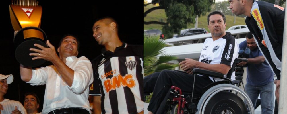 Cadeira de rodas, título e estrelas: veja fotos raras de Luxemburgo no Atlético