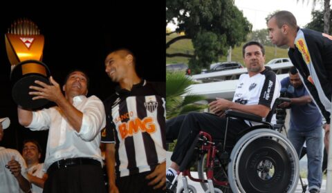 Cadeira de rodas, título e estrelas: veja fotos raras de Luxemburgo no Atlético