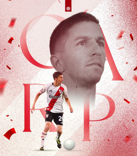 Arte divulgada pelo River para se despedir de Nacho (foto: Divulgação/River)