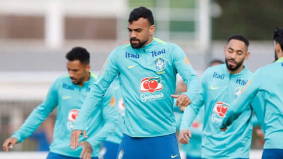 Fabrício Bruno, zagueiro do Cruzeiro, em treino da Seleção Brasileira (foto: Rafael Ribeiro/CBF)
