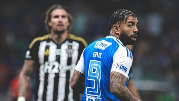 Gabigol durante jogo contra o Atlético pela Copa do Brasil, em setembro de 2025 (foto: Gustavo Martins/ Cruzeiro)