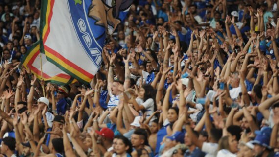 Torcida do Cruzeiro no Mineirão, em Belo Horizonte (foto: Alexandre Guzanshe/EM/D.A. Press)