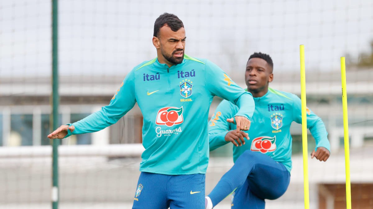 Fabrício Bruno, zagueiro do Cruzeiro, em treinamento com a Seleção Brasileira (foto: Rafael Ribeiro/CBF)