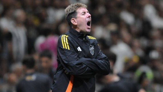Diogo Alves, auxiliar de Sampaoli no Atlético (foto: Alexandre Guzanshe/EM/D.A. Press)