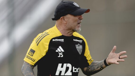 Sampaoli, técnico do Atlético (foto: Pedro Souza/Atlético)