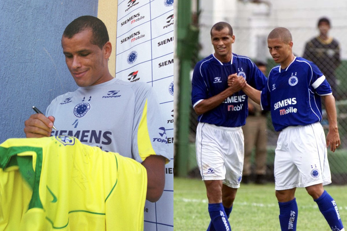 Rivaldo com a camisa do Cruzeiro em 2004 (foto: Marcos Michelin/Arquivo Estado de Minas)