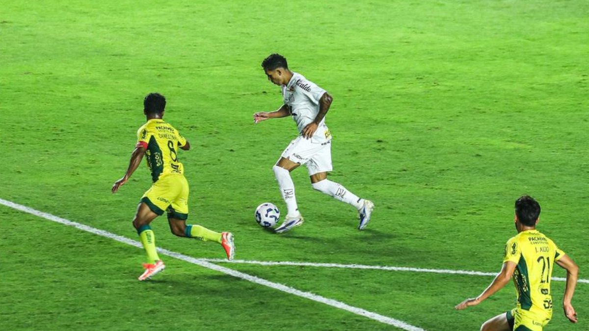 Lance do jogo entre Santos e Mirassol (foto: Divulgação/Santos)