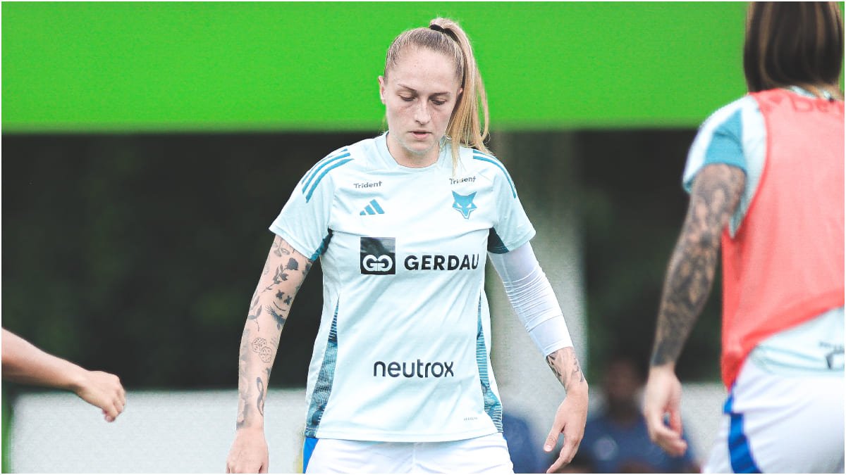 Isa Haas, zagueira do Cruzeiro e da Seleção Brasileira, está de saída para o América do México (foto: Gustavo Martins/Cruzeiro)