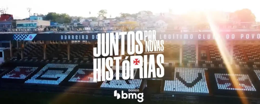 Vasco renova parceria com Banco Bmg até 2028 e lança nova campanha