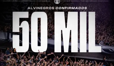 Ceará confirma 50 mil torcedores para decisão contra o Palmeiras