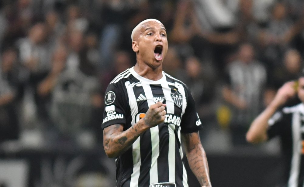 Deyverson em comemoração de gol pelo Atlético contra o River Plate-ARG pela semifinal da Copa Libertadores - (foto: Alexandre Guzanshe/EM/DA.Press)