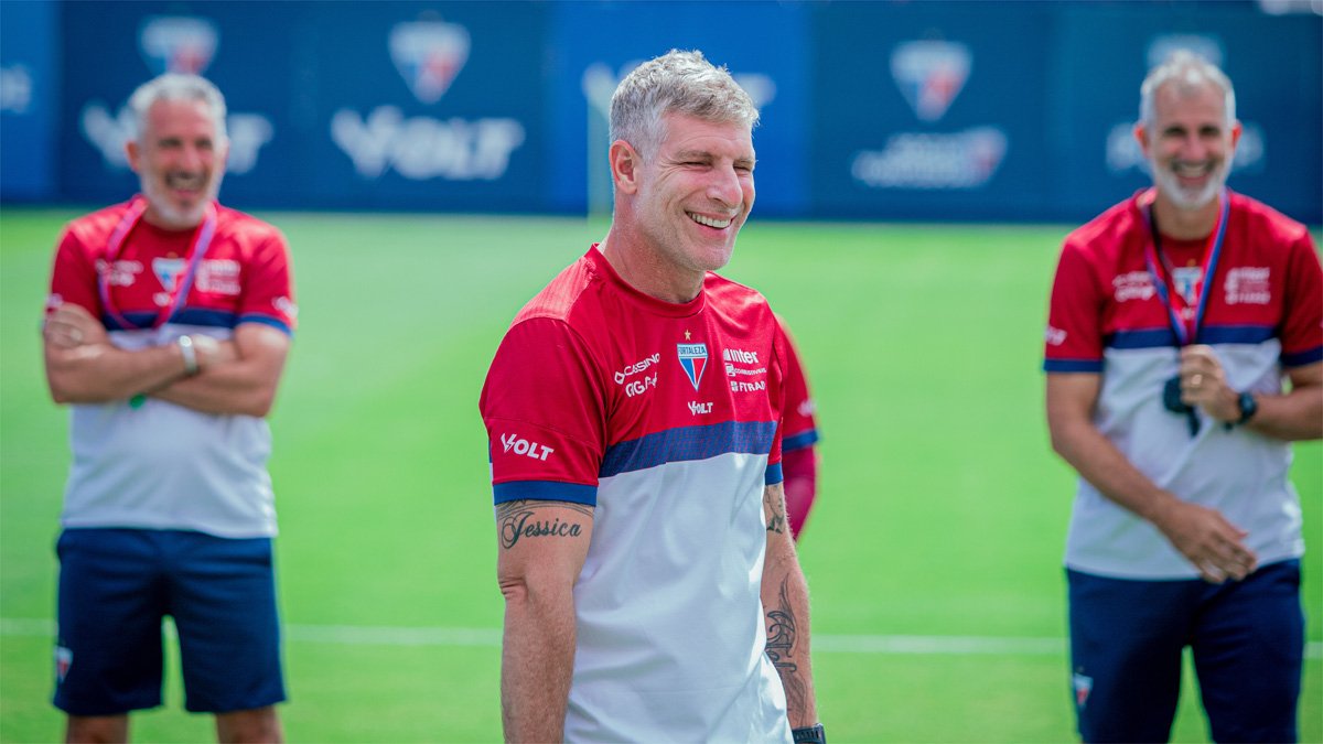 Martín Palermo, técnico do Fortaleza (foto: Mateus Lotif/Fortaleza)