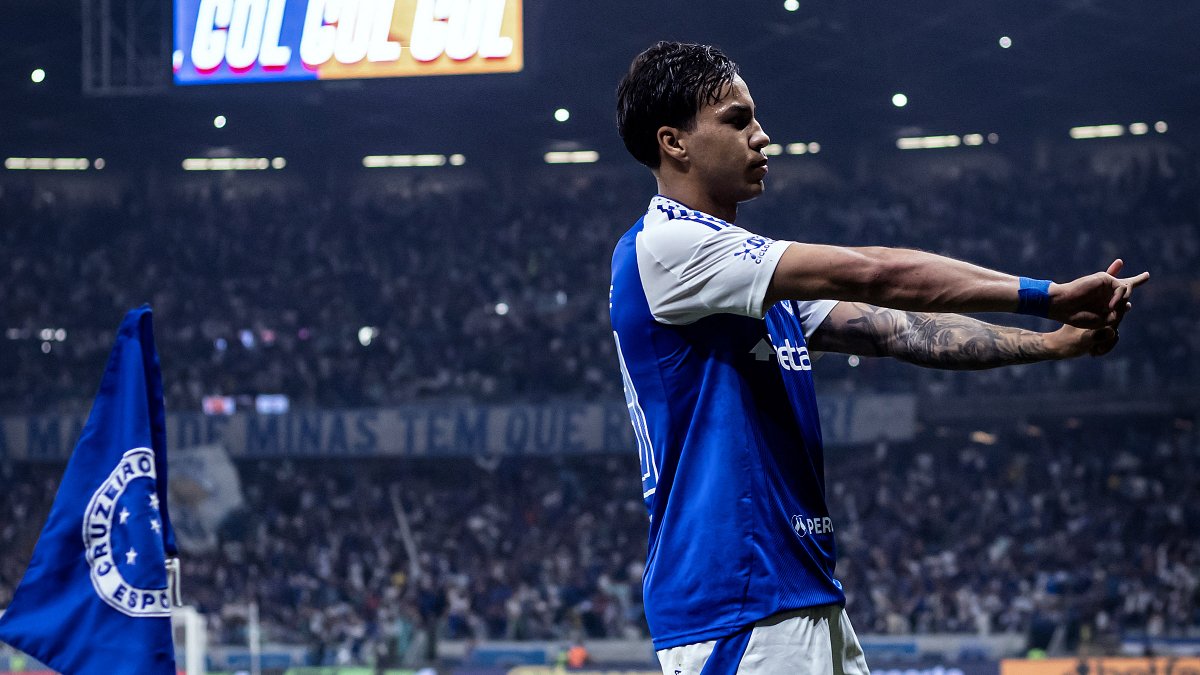 Kaio Jorge durante comemoração (foto: Gustavo Aleixo/Cruzeiro)