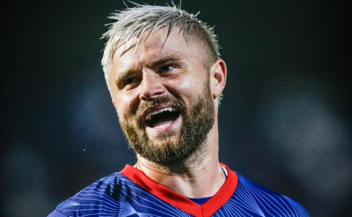 Eduardo Sasha, ex-atacante do Atlético, comemora gol pelo RB Bragantino (foto: Ari Ferreira/RB Bragantino)