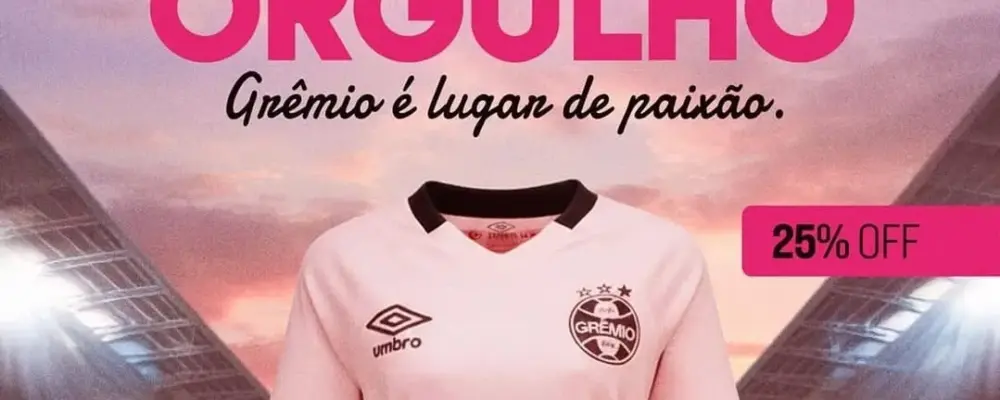 Grêmio reage à polêmica de Abel Braga e dá desconto em camisa rosa
