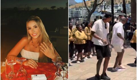 Jogador do Atlético pede namorada em casamento e dança na rua na África do Sul