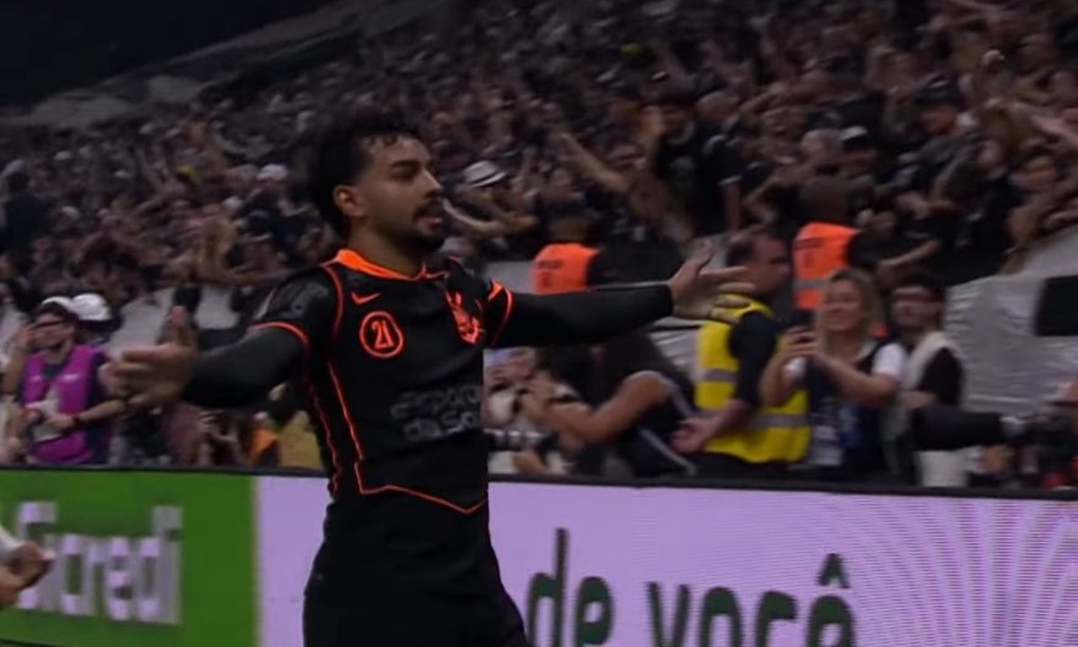 Matheus Bidu marcou gol para o Corinthians na semifinal da Copa do Brasil (foto: Reprodução)