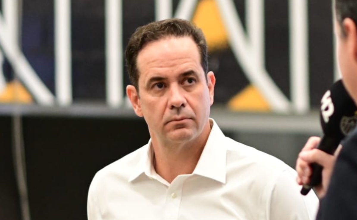 Bruno Muzzi, que deixará o cargo de CEO do Atlético ao fim do ano, na Arena MRV (foto: Leandro Couri/EM/D.A. Press)