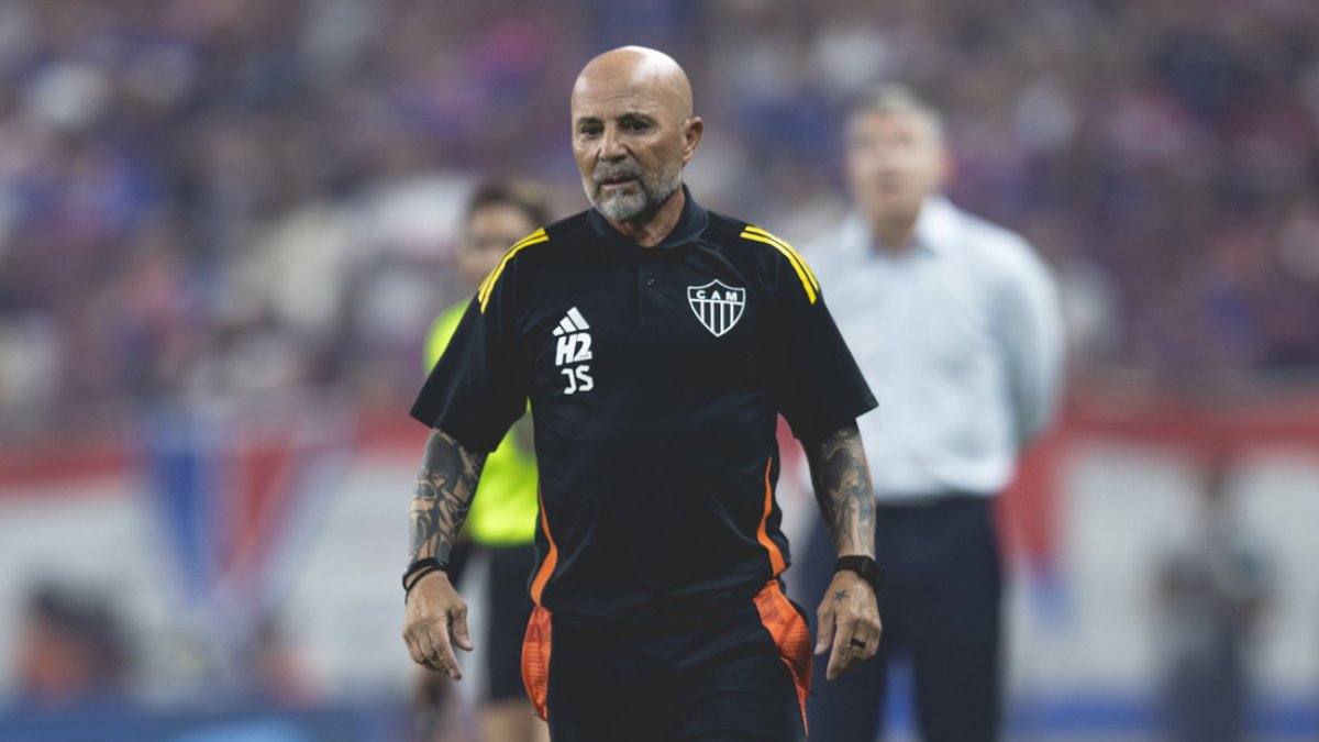Jorge Sampaoli, técnico do Atlético (foto: Pedro Souza / Atlético)