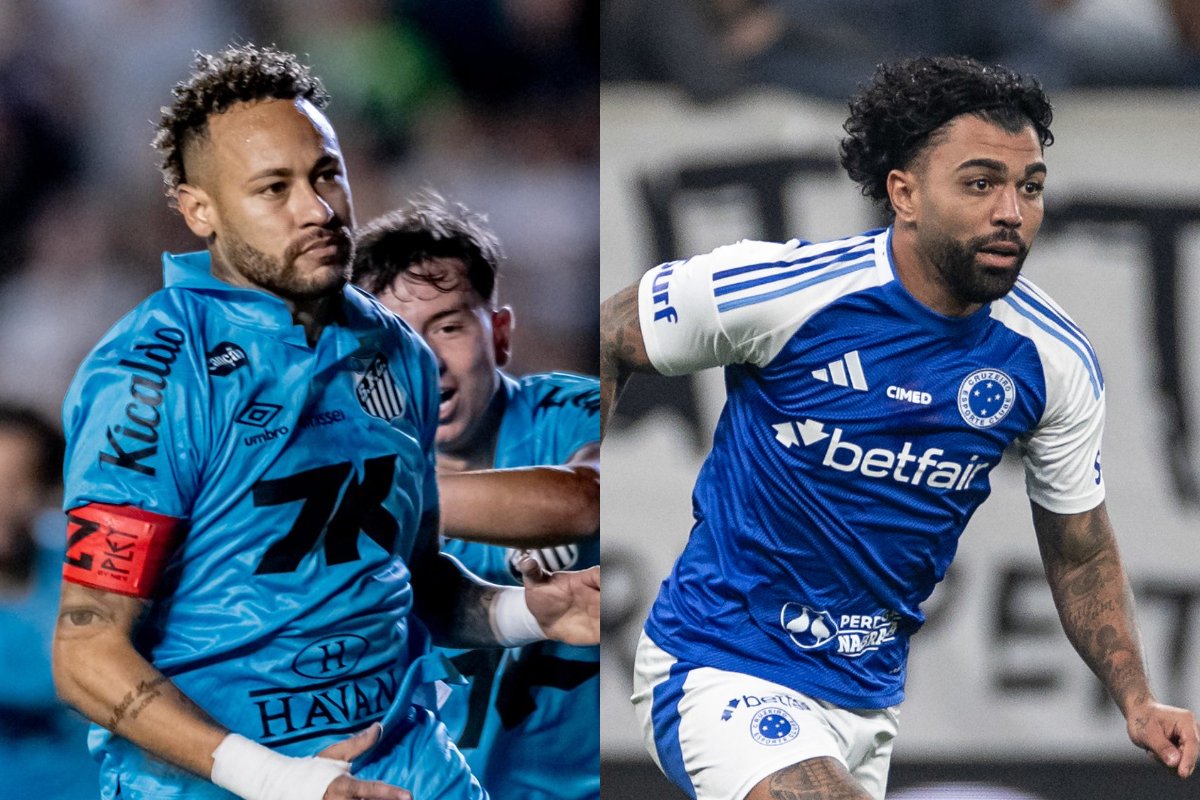 Neymar e Gabigol (foto: Léo Piva/Santos e Marco Galvão/Cruzeiro)
