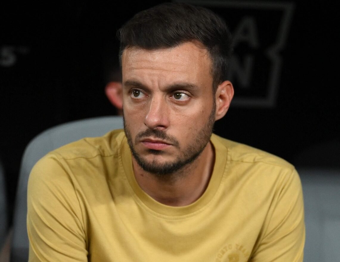 Martín Anselmi durante jogo do Porto (foto: David Ramos/AFP)