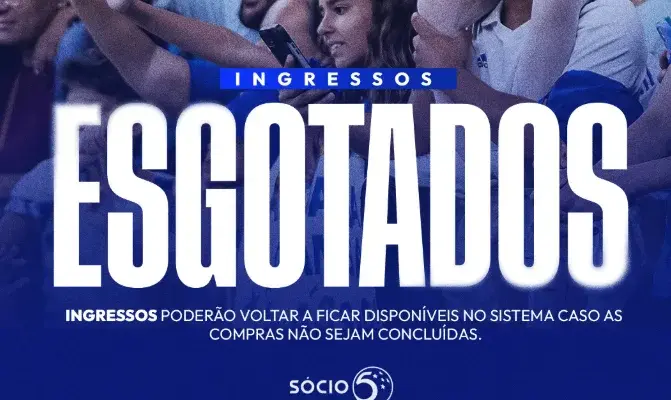 Torcida do Cruzeiro esgota ingressos e garante Mineirão lotado na Copa do Brasil