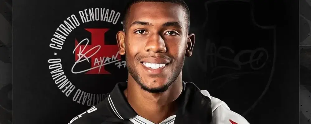 Vasco oficializa a renovação de contrato de Rayan até o fim de 2028