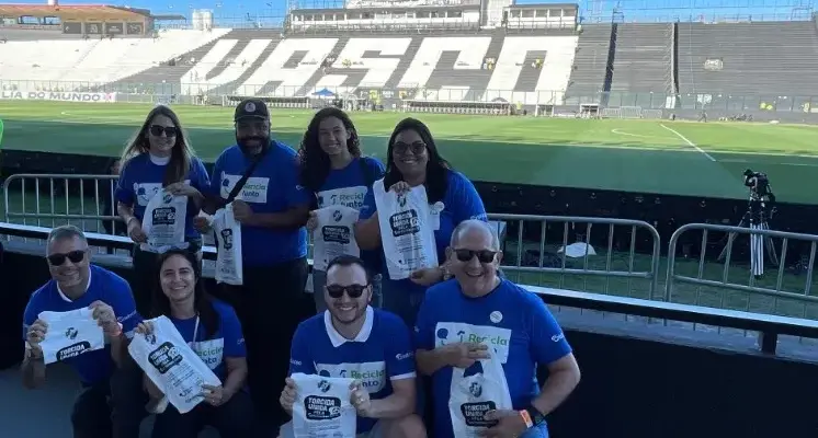 Vasco termina o Brasileirão com mais de oito mil quilos de resíduos reciclados em São Januário