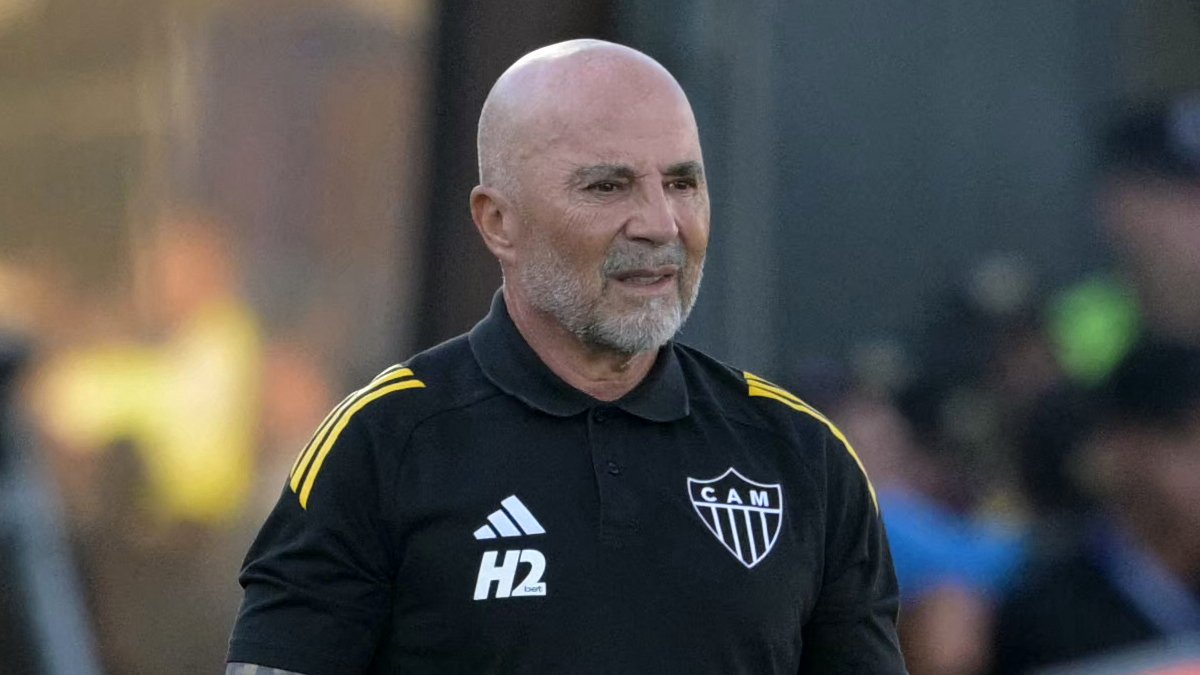 Sampaoli, técnico do Atlético - (foto: JUAN MABROMATA / AFP)