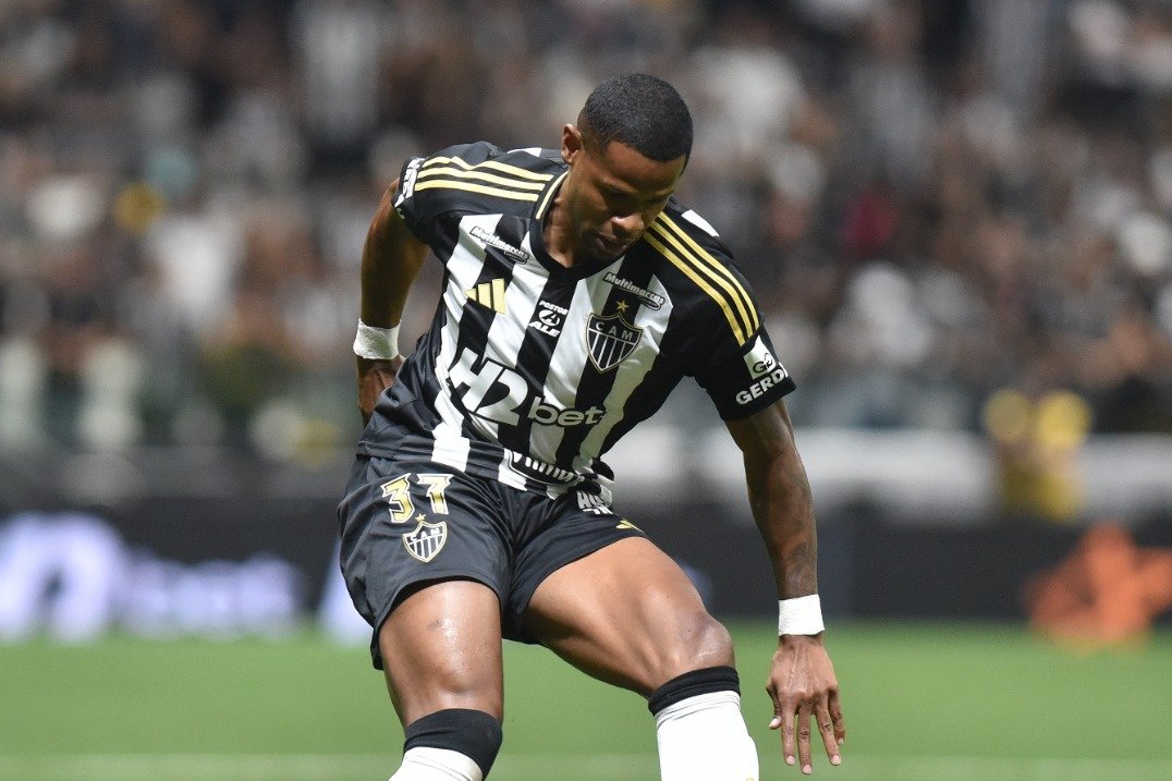 Júnior Santos durante Atlético x Grêmio na Arena MRV - (foto: Ramon Lisboa/EM/DA.Press)