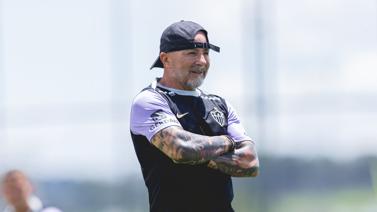 Jorge Sampaoli, técnico do Atlético - (foto: Pedro Souza/Atlético)