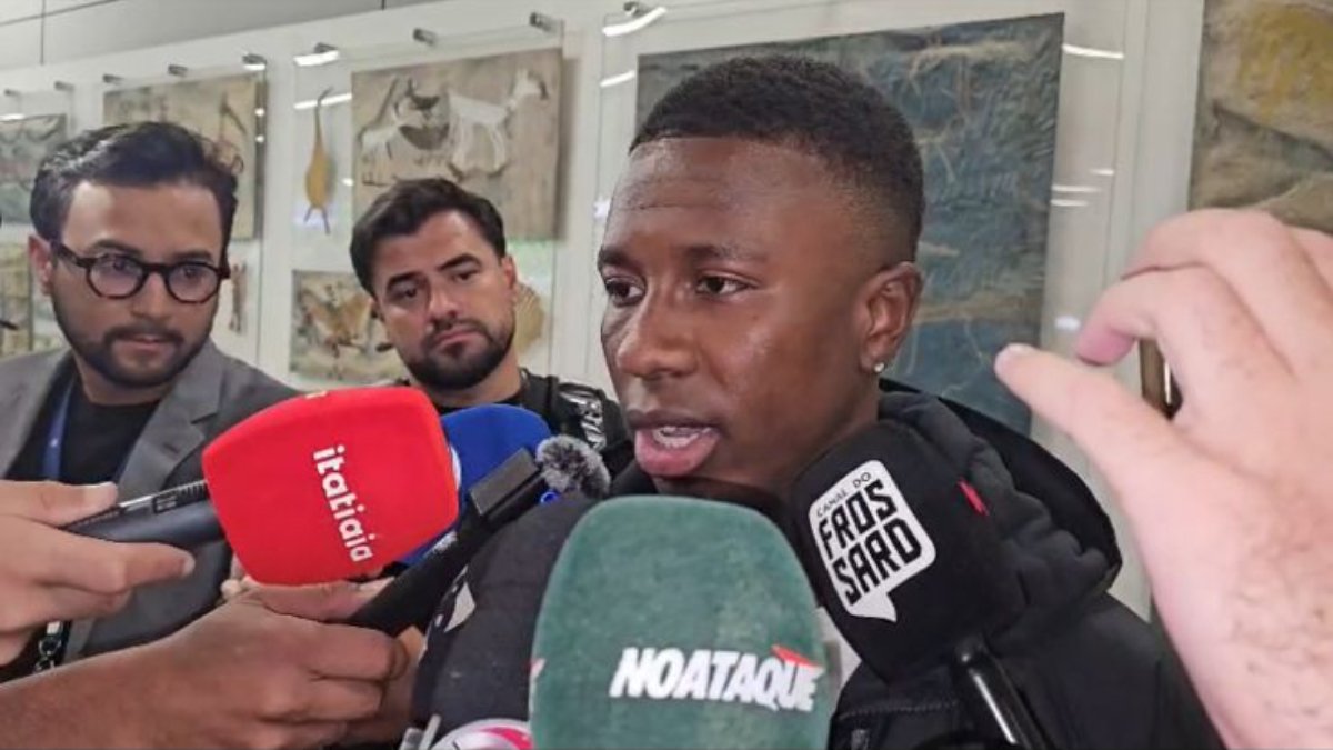 Alan Minda, reforço do Atlético, no Aeroporto Internacional de Belo Horizonte (foto: Samuel Resende/No Ataque)