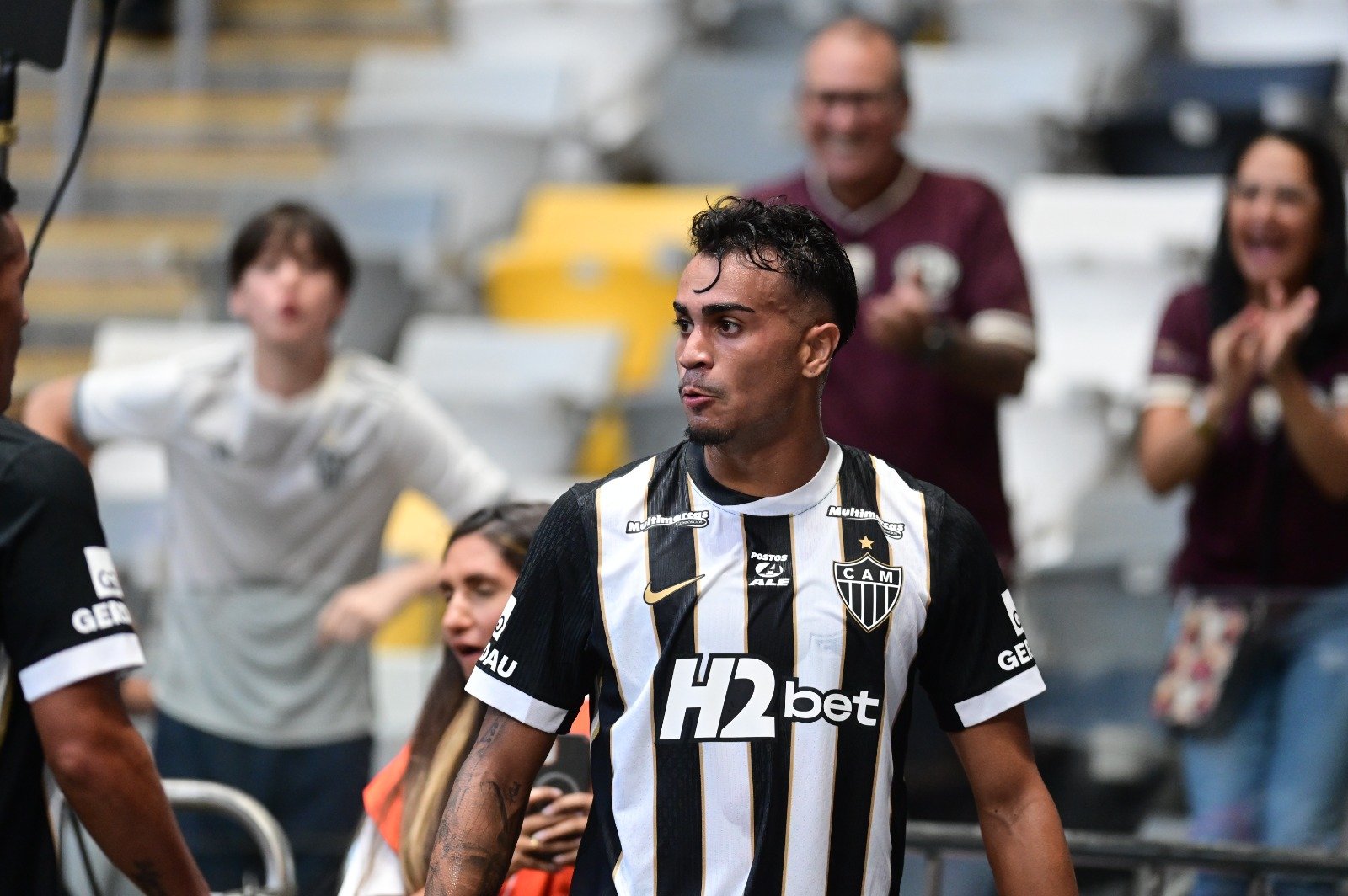 Reinier durante comemoração do primeiro gol pelo Atlético (foto: Leandro Couri/EM/D.A. Press)