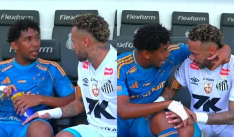 De saída do Cruzeiro, volante protagonizou cena curiosa ao lado de Neymar