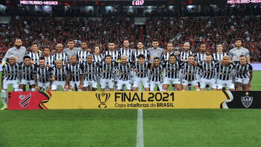Jogadores do Atlético antes de final da Copa do Brasil de 2021 (foto: Ramon Lisboa/EM/D.A Press)