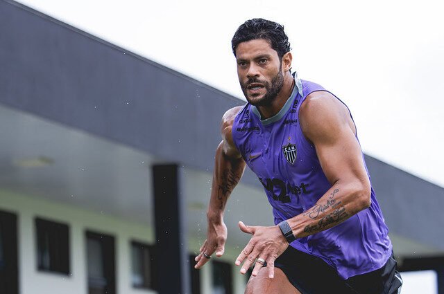 Hulk em treino do Atlético (foto: Pedro Souza/Atlético)