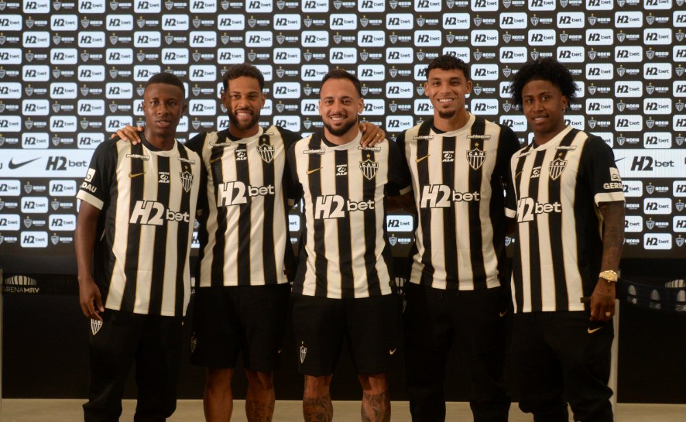 Os cinco reforços já anunciados pelo Atlético para 2025 (foto: Túlio Santos/EM/D.A. Press)